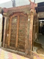 Timeless Heritage 8.3 Ft Solid Antique Wooden Door | Handcrafted Vintage Entry Door - Image 5