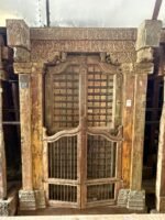 Timeless Heritage 8.4 Ft Solid Antique Wooden Door | Handcrafted Vintage Entry Door - Image 2