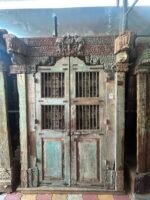 Timeless Heritage 8.5 Ft Solid Antique Wooden Door | Handcrafted Vintage Entry Door - Image 2
