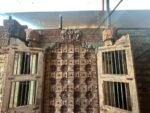 Timeless Heritage 8.5 Ft Solid Antique Wooden Door | Handcrafted Vintage Entry Door - Image 3