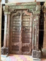 Timeless Heritage 8.3 Ft Solid Antique Wooden Door | Handcrafted Vintage Entry Door - Image 3