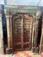 Timeless Heritage 8.3 Ft Solid Antique Wooden Door | Handcrafted Vintage Entry Door - Image 9