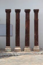 Premium Solid Teak Wood Columns Set of 4 | Elegant Handcrafted Decorative Pillars for Home Décor - Image 2