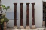 Premium Solid Teak Wood Columns Set of 4 | Elegant Handcrafted Decorative Pillars for Home Décor - Image 3