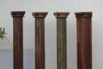 Premium Solid Wood Pillar Set with 3 Round & 1 Half Pillar | Elegant Handcrafted Decorative Columns for Home Décor - Image 4