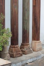 Premium Solid Wood Pillar Set with 3 Round & 1 Half Pillar | Elegant Handcrafted Decorative Columns for Home Décor - Image 8