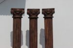 Majestic Set of 3 Handcrafted 7.8 Feet Long Teak Wood Pillars – Luxury Wooden Architectural Columns - Image 3