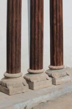 Majestic Set of 3 Handcrafted 7.8 Feet Long Teak Wood Pillars – Luxury Wooden Architectural Columns - Image 7