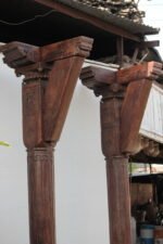 Premium 9.5 Feet Teak Wood Pillars Set of 2 – Handcrafted Durable Decorative Wooden Columns - Image 5
