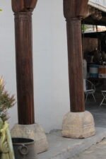 Premium 9.5 Feet Teak Wood Pillars Set of 2 – Handcrafted Durable Decorative Wooden Columns - Image 6