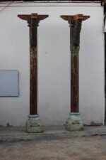 Premium 9 Feet Teak Wood Pillars Set of 2 – Handcrafted Durable Decorative Wooden Columns - Image 2