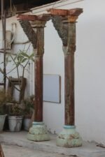 Premium 9 Feet Teak Wood Pillars Set of 2 – Handcrafted Durable Decorative Wooden Columns - Image 8