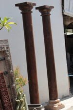 Premium Solid Teak Wood Columns Set of 2 – Timeless Handcrafted Decorative Pillars - Image 6