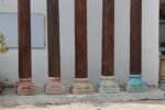 Premium Solid Teak Wood Columns Set of 5 – Handcrafted Decorative Wooden Pillars for Home Décor - Image 4