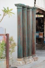 Premium 7.5 Ft Solid Teak Wood Columns Set of 4 – Handcrafted Decorative Wooden Pillars for Home Décor - Image 5