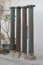 Premium 7.5 Ft Solid Teak Wood Columns Set of 4 – Handcrafted Decorative Wooden Pillars for Home Décor - Image 6