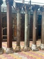 Premium Handcrafted Wooden Columns Set of 2 | Elegant Solid Wood Decorative Pillars for Home Décor - Image 2