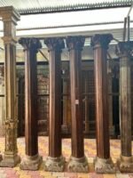 Premium Handcrafted Wooden Columns Set of 4 | Elegant Solid Wood Decorative Pillars for Home Décor - Image 4