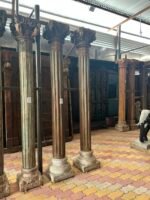Premium Handcrafted Wooden Columns Set of 2 | Elegant Solid Wood Decorative Pillars for Home Décor - Image 2