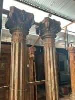 Premium Handcrafted Wooden Columns Set of 2 | Elegant Solid Wood Decorative Pillars for Home Décor - Image 6