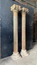 Premium Handcrafted Wooden Columns Set of 2 | Elegant Solid Wood Decorative Pillars for Home Décor - Image 9