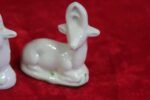 Charming Set of 2 Antique Vintage Porcelain Deer Figurines – Elegant Christmas Collectible Decorations | Timeless Ceramic Home Décor Gift - Image 4