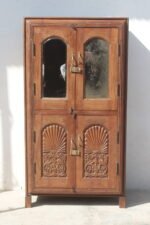 Your Home Vintage Hand-Carved Wooden Storage Cabinet – Rustic Home Accent - Image 2
