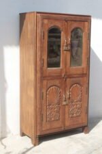 Your Home Vintage Hand-Carved Wooden Storage Cabinet – Rustic Home Accent - Image 3