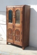 Your Home Vintage Hand-Carved Wooden Storage Cabinet – Rustic Home Accent - Image 4