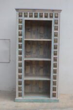 Wooden Reclaimed Bookshelf – Livingroom Display Cabinet - Image 2