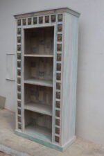 Wooden Reclaimed Bookshelf – Livingroom Display Cabinet - Image 4