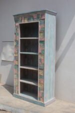 Wooden Reclaimed Bookshelf - Livingroom Display Cabinet - Image 4