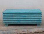 Your Home Wooden Trunk, Reclaimed Blue 46" Wide Ottoman Bench - Image 2