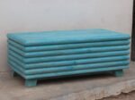 Your Home Wooden Trunk, Reclaimed Blue 46" Wide Ottoman Bench - Image 3
