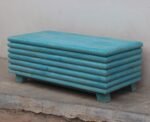Your Home Wooden Trunk, Reclaimed Blue 46" Wide Ottoman Bench - Image 4