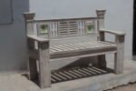 Your Home Wooden Bench Decorative Backrest 2-Seater Elegant Entryway Seating - Image 4
