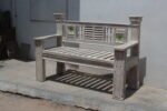 Your Home Wooden Bench Decorative Backrest 2-Seater Elegant Entryway Seating - Image 3
