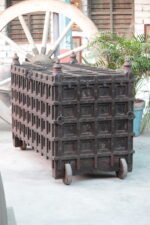 Antique Rajasthani Majus Dowry Chest Cabinet, Early 20th Century - Image 7