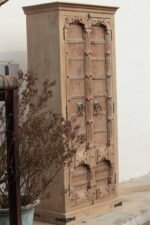Whitewashed Old Door Wooden Cabinet – Handcrafted Reclaimed Wood Storage - Image 7