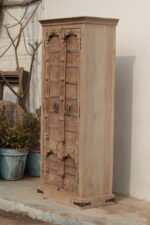 Whitewashed Old Door Wooden Cabinet – Handcrafted Reclaimed Wood Storage - Image 8