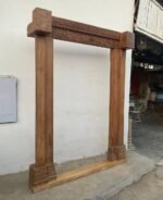 Large Vintage Wooden Mirror Frame - Antique Door Frame - Image 5