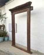 Large Vintage Wooden Mirror Frame - Antique Door Frame - Image 4