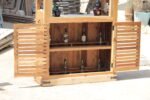 Wooden Bar Counter - Handcrafted Vintage Bar Cabinet - Image 9