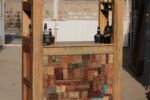 Wooden Bar Counter - Handcrafted Vintage Bar Cabinet - Image 5
