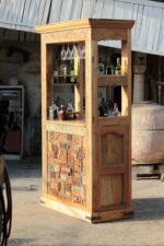 Wooden Bar Counter - Handcrafted Vintage Bar Cabinet - Image 7