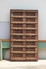 Elegant Large Vintage Teak Wood Door Panel Wall Decor - Image 2