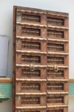 Elegant Large Vintage Teak Wood Door Panel Wall Decor - Image 7