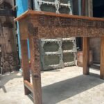 Exquisite Antique Reclaimed Wood Console Table | A Magnificent Handcrafted Statement - Image 4