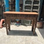 Exquisite Antique Reclaimed Wood Console Table | A Magnificent Handcrafted Statement - Image 7