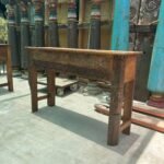Exquisite Antique Reclaimed Wood Console Table | A Magnificent Handcrafted Statement - Image 8